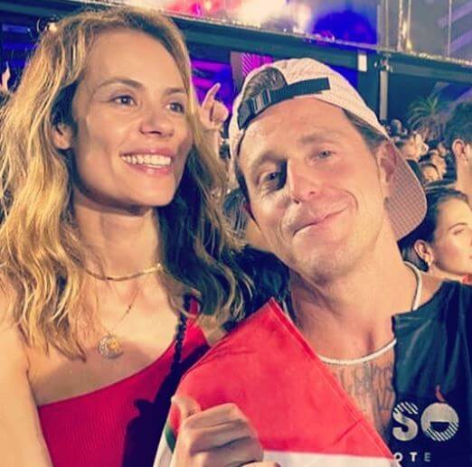 Viviane Thibes with her boyfriend Cameron Douglas.